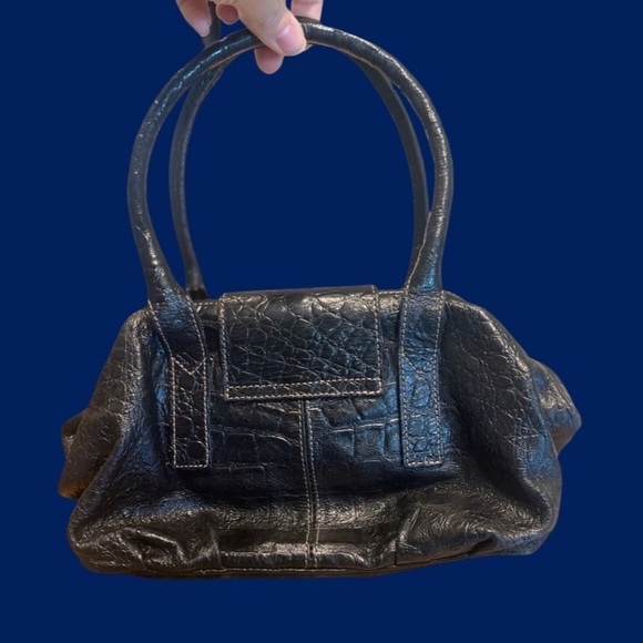 Prune Leather handbag satchel mini bag - Picture 5 of 15